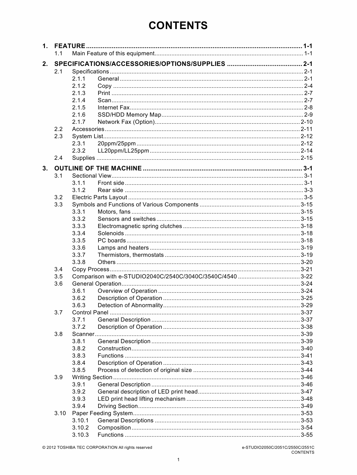 TOSHIBA e-STUDIO 2050c 2051c 2550c 2551c Service Manual-2